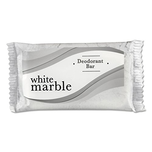 White Marble DIA 00184 Individually Wrapped Deodorant Bar Soap, White, 0.75 oz. Bar (Pack of 1000)