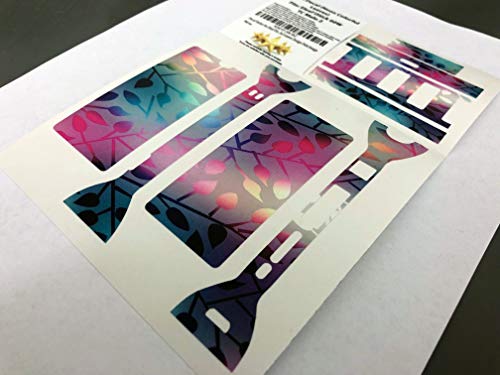 Decal Sticker for Eleaf iStick 60W TC Melo 2 Vape E-Cig Mod Box Vinyl Decal Sticker Skin Wrap / > > > Decal Sticker < < < Neon Colorful Leaves Design Print Image - Thumbnail 3