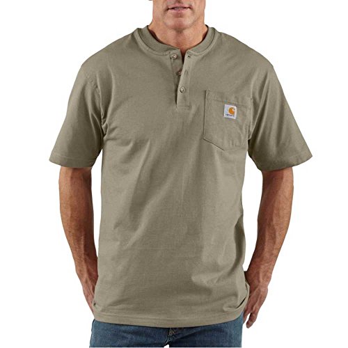 Carhartt Men's Workwear Pocket Henley Shirt, Desert, Medium in