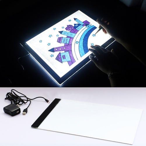 1 Set A4 LED Artist Thin Art Stencil Board Light Box Tracing Drawing Board Lamp