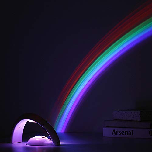 LED Rainbow Projector Lamp Creative for Bedroom Living Room Decoration Color Rainbow Children Night Light Bring A Good Mood