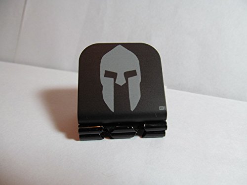 Spartan Helmet Laser Etched Hat Clip Black