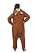WOTOGOLD Animal Cosplay Costume Bear Unisex Adult Pajamas Brown, Medium