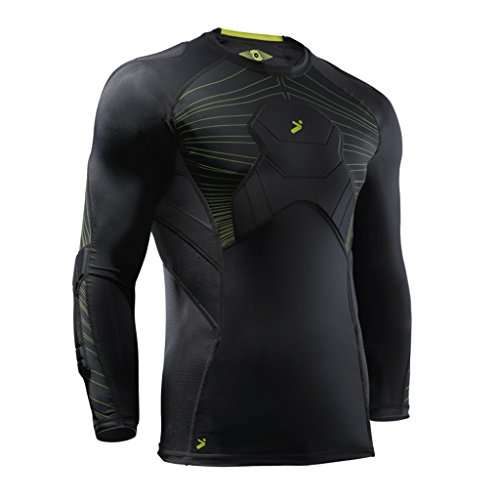 Storelli Sports Body Shield GK 3/4 Undershirt, Black/Strike, X-Large