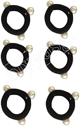 Blyyasgi Puppy Dog Anti-tangle Small Seamless Hair Rubber Band for Pet Grooming (6 PCS Black (Diameter 1.5cm/0.59"))