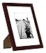 Americanflat 8x10 Brown Wood Picture Frame - Made to Display Pictures 5x7 with Mat or 8x10 Without Mat - Made for Desktop, Vertical and Horizontal Wall Display