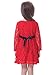Bonny Billy Girls Long Sleeve Midi Lace Christmas Dress with Bow Sash 7-8 Years Red