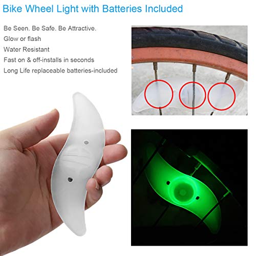 M-jump 3 Pack Bike Spoke Tool + 2 PCS Bike Spoke Light, Bicycle Spoke Wrench Cycling Pocket Tools 5 in 1 Bike Rim Correct Kit - Thumbnail 4