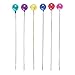 Color Scissor 480 Pieces Sewing Pins Ball Head Straight Pins Quilting Pins for Dressmaker Jewelry Decoration