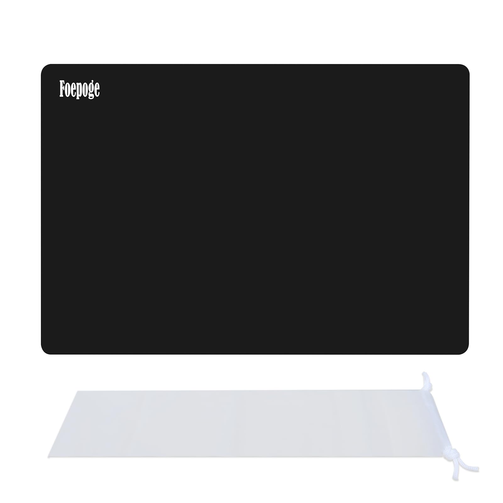 Silicone Mat for Resin Casting Extra Large 60x40 cm, Non Stick Silicone Sheet for Crafts, Heat Resistant Placemat for Table Worktops, Craft Mat for Resin Moulds, Black, Foepoge