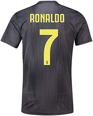SALLARM Juventus (Juve) Away #7 C Ronaldo 2018-2019 Soccer Jersey Mens Black