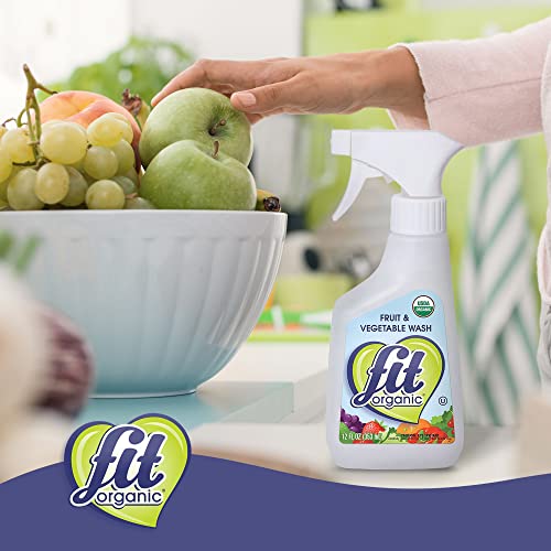 FIT Organic USDA Certified, Tasteless and Odorless Fruit and Vegetable Wash, Bottle Spray