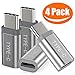 Snowkids USB C Adapter, (4-Pack) Aluminum USB C to Micro USB Convert Connector Fast Charging
