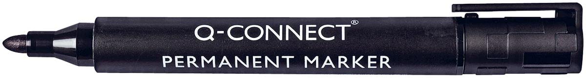 Q Connect Chiseled Tip Permanent Marker - Black