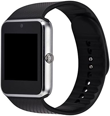 Smart Watch GT08 Support Sim Card Clock Sync Notifier bluetooth connectivity Sport Fitness Tracker Watch for Android Phone, Apple iphone (Silver)