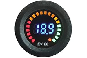 FainWan 12V 24V Volt Meter LED Digital Display DC Voltmeter Voltage Meter with Terminals for Car Automobiles Motorcycle Truck