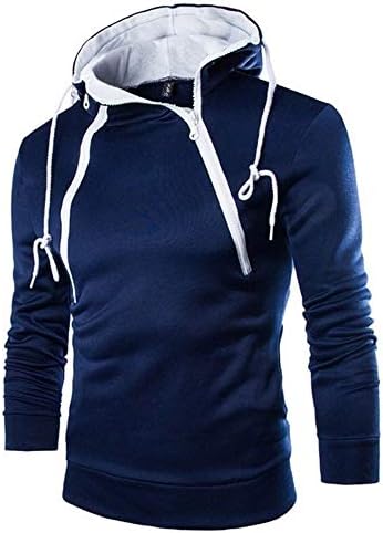 Muranba Men's Long Sleeve Hooded Sweatshirt Top Outwear