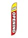 LookOurWay Feather Flag Pole Kit - 12 Feet Tall Advertising Flag Banner with Fiberglass Pole Kit and Ground Spike for Business Promotion - Grand Opening Flags - Grand Opening Red & Yellow (10M1200028)