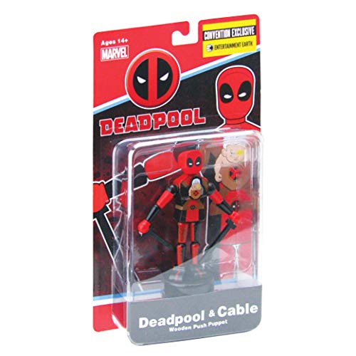 Entertainment Earth Deadpool and Cable Wooden Push Puppet - Convention Exclusive - Thumbnail 2