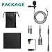 Lavalier Lapel Microphone Kit, UBeesize Professional Clip On Omnidirectional Condenser Lav Mic with 79 Inch Extension Cable for iPhone/Android/iPad/PC/GoPro/DSLR/Camcorder/Camera/Recorder