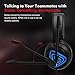 Mpow EG8 (USB Edition) Gaming Headset Stereo Sound Over-Ear Gaming Headphones with 50mm Driver, Noise Cancelling Mic, LED Lights, Soft Breathing Earmuffs for PC, Mac, PS4thumb 2