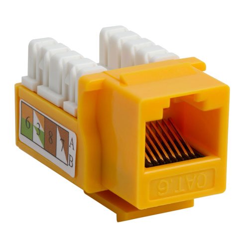 Buy Cmple Cat6 RJ45 Punch Down Keystone Jack Yellow Online at