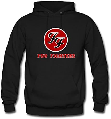 Nesth Men's and Women's Personalized Custom With Printed foo Fighters Logo Classic Hoodie L Black