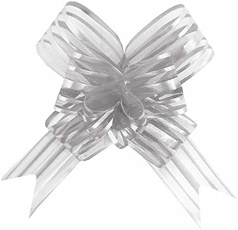 20 Pieces Organza Pull Bow Ribbon, Pull String Bows Gift Wrapping Bows for Valentine's Day Presents Wedding Car Birthday's DIY Decoretion