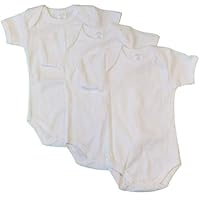 Big Oshi Baby 3 Pack Short Sleeve Bodysuit - White, 9-12 Months