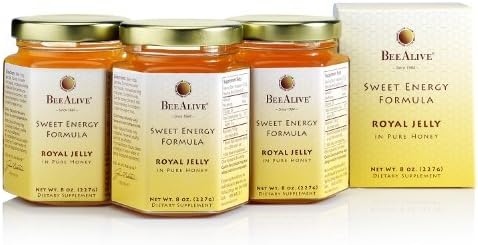 BeeAlive Sweet Energy Formula Royal Jelly in Pure Honey, 8 oz by BeeAlive