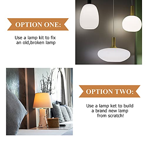 2 Packs Lamp Repair Kit, Lamp Rewire Kit, Table Lamp Wiring Kit with 12