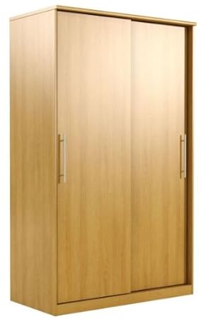 Ism Prague 2 Door Sliding Wardrobe Finish Oak Amazon Co Uk