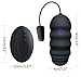 SEXY SLAVE Silicone Bullet Vibrator - Remote Control Vibrating Egg, Waterproof (Black)