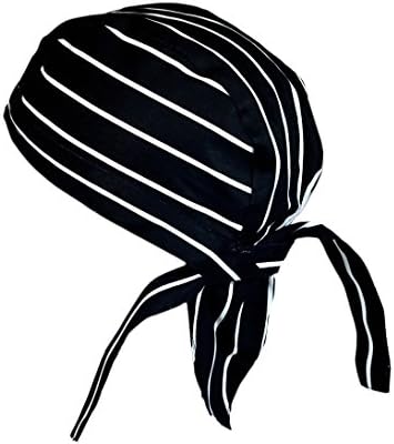 GenieChef Men's Tie Back Cap Black