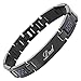 Willis Judd DAD Titanium Bracelet Engraved Love You Dad Carbon Fiber Adjusting Tool & Gift Box Included