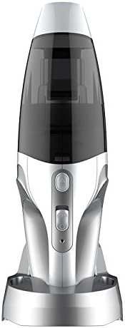 Lady and Home Silver Wireless Car Vacuum Cleaner, DC 12 Volt Portable Handheld Vacuum Cleaner for Car of 5.0 KPa Suction,Extra HEPA Filter, NO Cable for Wet & Dry Use
