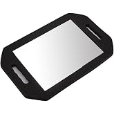 STRAMIOR Barber Mirror with Double Handle &ndash; Large Rectangular Salon Hand Mirror for Hairstylists, Lightweight Durable Handle Foam Mirror, Shatterproof Foam Casing for Salon Use (1Pcs)