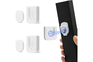 WALLFID Magnetic Remote Control Holder Wall Mount, Innovative Slot Design for Effortless Organization of Home, Office, and School Supplies - Organize and Fix Remotes with Ease (White, 2 pack)