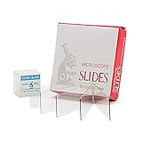 72 Pieces Pre-Cleaned Blank Microscope Slides and 100 Pieces Coverslips Cover Glass