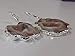 Agate Earrings, Stone Geode Slice w/Center Druzy Crystals, 1-2