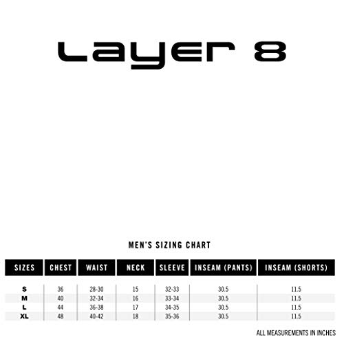 Layer 8 Men's Extra Mile Performance Short (XL, Greystone Heather/Black