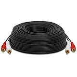 Cmple - RCA Stereo Audio Cable 2 Male to 2 Male Gold-Plated - 100 Feet