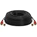 Cmple - 2 RCA to 2 RCA Cables 100ft, Male to Male RCA Cable Stereo Audio Speaker Cable RCA Red and White Cables Double RCA Subwoofer Cable for Car Stereo, Marine Audio, Audio Mixer, Amplifier - Black