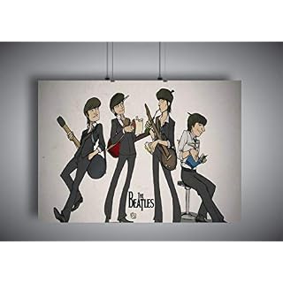 Poster The Beatles Anime Version Wall Art - Les Beatles, Paul McCartney, John Lennon, RIngo Starr, George Harrison Poster The Beatles Anime Version Wall Art – Image 2
