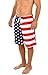 UZZI Men's Patriotic USA American Flag Swim Trunks