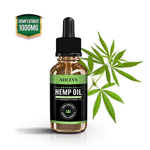 Hemp Oil for Pain & Anxiety Relief - 250mg Full Spectrum Organic Hemp Drops - Natural Hemp Oils for Better Sleep, Mood & Stress - Pure Hemp Extract - Zero THC CBD Cannabidiol - Mint Flavor