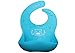 DREAM BEAR Waterproof Soft Silicone Baby Bibs,Easy Clean With Big Roll Up Pocket.Set of 2Pack (Lime Green&Turquoise)