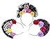 Day of The Dead Headbands - 3-Pack Skull Spider Web Head Band, Black Lace Crown Assorted Designs