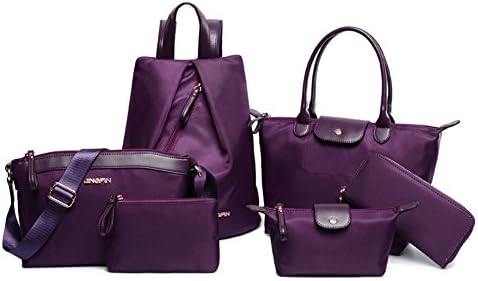 FTSUCQ Womens Shoulder Handbag Tote Bags Backpack Purse Six-pieces set