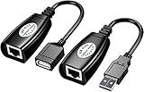 USB (Male) to RJ45 + USB (Female) USB Over